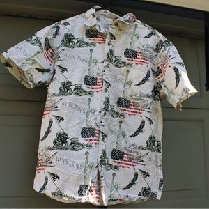 America Themed Medium Button Down